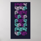 Modern Bauhaus Geometric Pattern  ポスター (正面)