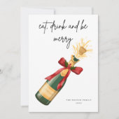 Modern Be Merry Christmas Greeting Card 招待状 (正面)