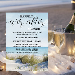Modern Beach and Dunes Wedding Brunch 招待状