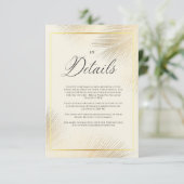 Modern Beach Coastal Frame Wedding エンクロージャーカード (スタンド正面)