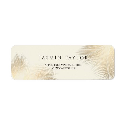 Modern Beach Coastal Frame Wedding   ラベル (正面)