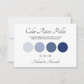 Modern Beach Coastal Watercolor Wedding Blue カード (正面)
