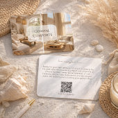  Modern Beach House Rental Property QR Code 名刺