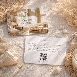  Modern Beach House Rental Property QR Code 名刺