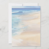 Modern Beach Watercolor Ocean Christian Wedding 招待状 (裏面)
