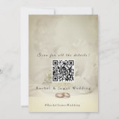 Modern Beach Wedding Invitation with QR Code 招待状 (裏面)