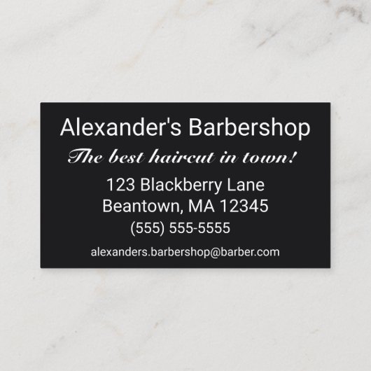 Modern Bearded Man 名刺 (裏面)