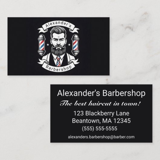 Modern Bearded Man 名刺 (正面/裏面)