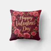 Modern Beautiful Luxury Floral Love Collection クッション (裏面)