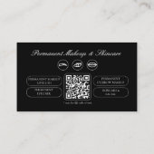 Modern Beauty Cosmetic Salon Business Card 名刺 (裏面)