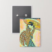 Modern Beauty in a Snow Storm, version chroma 缶バッジ (正面/裏面)