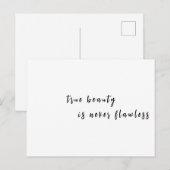 Modern Beauty Inspirational Quote Design ポストカード (正面/裏面)