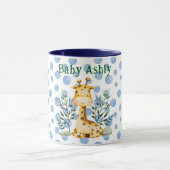 Modern Beauty Orange Giraffe With Name Coffee Mug マグカップ (中央)
