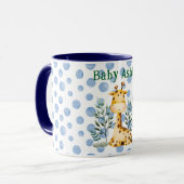 Modern Beauty Orange Giraffe With Name Coffee Mug マグカップ (正面左)