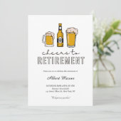 Modern Beer Cheers to Retirement Party 招待状 (スタンド正面)