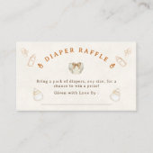 Modern Beer Diaper Raffle Baby Shower エンクロージャーカード (正面)