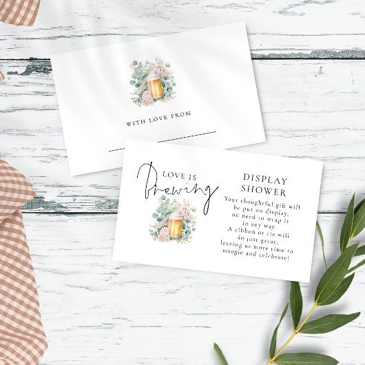 Modern Beer Love Brewing Display Bridal Shower エンクロージャーカード