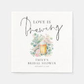 Modern Beer Love Brewing Welcome Bridal Shower スタンダードカクテルナプキン (正面)