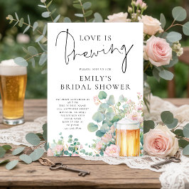 Modern Beer Love is Brewing Bridal Shower 招待状