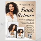 Modern Beige Author Flyer Book Launch Release チラシ (正面)