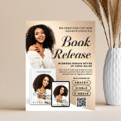 Modern Beige Author Flyer Book Launch Release チラシ