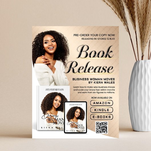 Modern Beige Author Flyer Book Launch Release チラシ