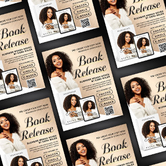 Modern Beige Author Flyer Book Launch Release チラシ