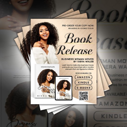 Modern Beige Author Flyer Book Launch Release チラシ