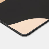 Modern Beige Black Wavy Abstract Desk Mat デスクマット (コーナー)