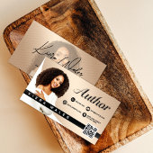 Modern Beige, Black & White Author Branding 名刺
