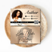 Modern Beige, Black & White Author Branding 名刺