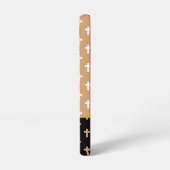 Modern Beige Black White Crosses Lion of Judah Samsung Galaxyケース (左側面)