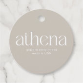 Modern Beige Clothing Hang Tag フェイバータグ (正面)