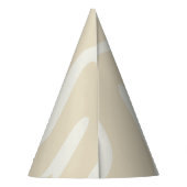 Modern Beige Cream Simple Pattern パーティーハット (裏面)