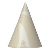 Modern Beige Cream Simple Pattern パーティーハット (左)