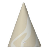 Modern Beige Cream Simple Pattern パーティーハット (右)