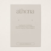 Modern Beige Earring Jewelry Display Card (正面)