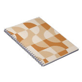 Modern Beige Geometric Spiral Notebook ノートブック (右側)