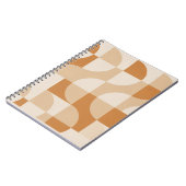 Modern Beige Geometric Spiral Notebook ノートブック (左側)