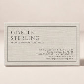 Modern Beige Linen Professional Luxury Minimalist 名刺