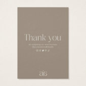 Modern Beige Necklace Jewelry Display Card (裏面)