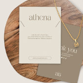 Modern Beige Necklace Jewelry Display Card