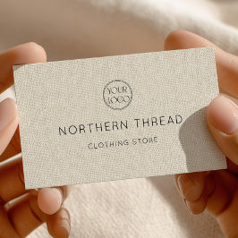 Modern Beige Textured 名刺