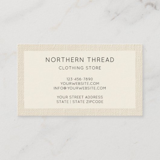 Modern Beige Textured 名刺 (裏面)