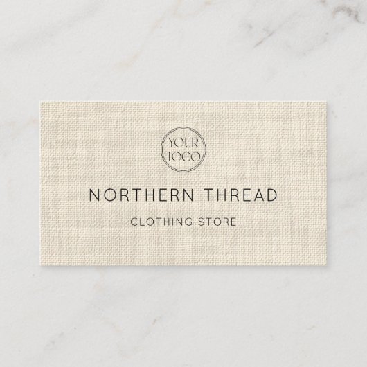 Modern Beige Textured 名刺 (正面)