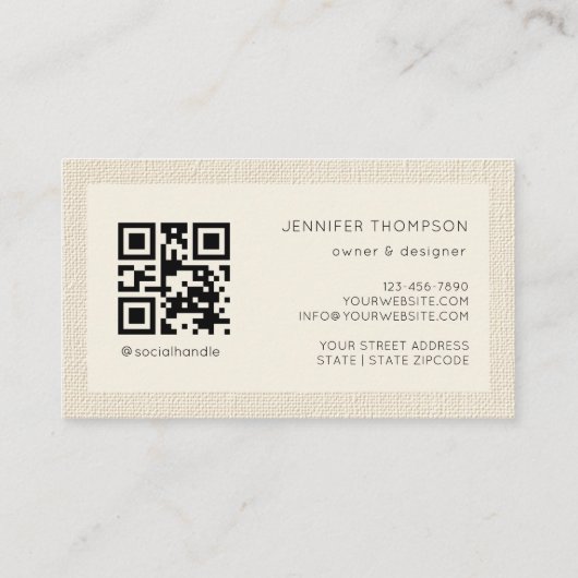 Modern Beige Textured 名刺 (裏面)