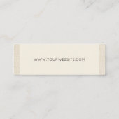 Modern Beige Textured Clothing Tag スキニー名刺 (裏面)