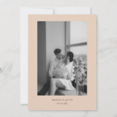 Modern Beige Wedding Elopement & Reception Party 招待状 (裏面)