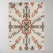 Modern Berber Line Art Wall Decor poster ポスター (正面)