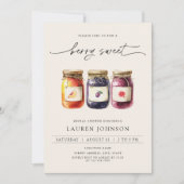 Modern Berry Sweet Summer Fruits Bridal Shower 招待状 (正面)